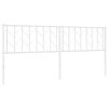 vidaXL Vervangend hoofdbord 193 cm metaal wit