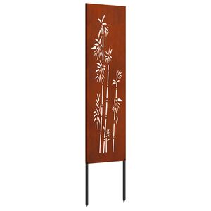 vidaXL Tuin Privacy Screen Bloemen Roestig 32 x 140 cm weervast staal