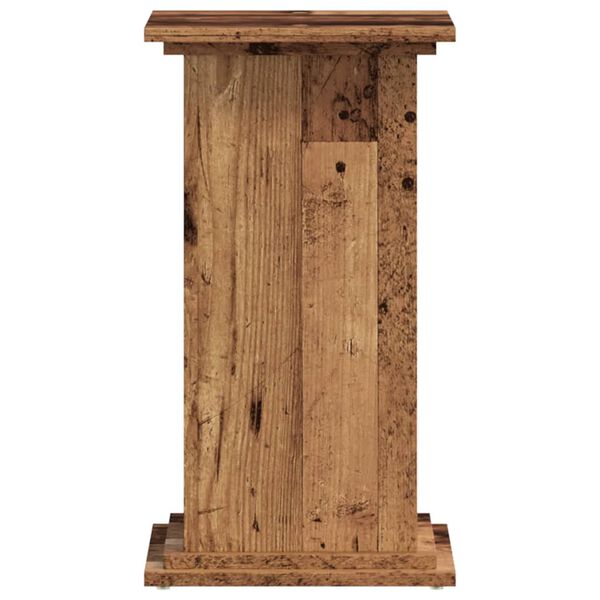 vidaXL Plantenstandaard 33x33x60 cm bewerkt hout oud houtkleurig