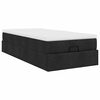 vidaXL Ottoman bed met matras 80x200cm stof zwart