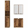 vidaXL Badkamerkastenset met plank 3 pcs Oud Hout Bewerkt hout