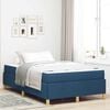 vidaXL Bedframe met matras Blauw 120 x 190 cm Stof