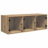 vidaXL Wandkast Artisan Eiken 102 x 37 x 35 cm Bewerkt hout