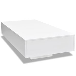 vidaXL Salontafel hoogglans wit