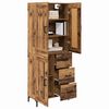 vidaXL Hoge kast met lade 2 pcs Oud Hout Bewerkt hout