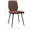 vidaXL Eetkamerstoelen 2 st stof bruin