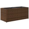 vidaXL Plantenbakken met 2 potten 2 st 72x30x32 cm poly rattan bruin