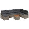 vidaXL Tuinbankenset 9 st Grijs Poly riet