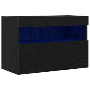 vidaXL TV Wandkast 60 x 30 x 40 cm Zwart eiken Bewerkt hout