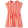 vidaXL Kinderjurk met trekkoord 128 roze en rood