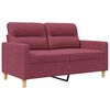 vidaXL Tweezitsbank 120 cm stof wijnrood