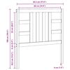 vidaXL Hoofdbord 96x4x100 cm massief grenenhout