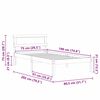 vidaXL Bedframe met hoofdeinde Wasbruin 75 x 190 cm Massief grenenhout