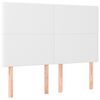 vidaXL Hoofdbord wit 144x5x118/128 cm kunstleer