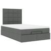 vidaXL Ottoman bed met matras 120x200cm stof donkergrijs