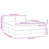 vidaXL Boxspring met matras en LED fluweel roze 140x210 cm