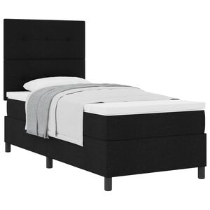 vidaXL Boxspringbed met hoofdeinde Zwart 80 x 200 cm Stof