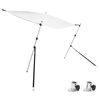 vidaXL Schaduwdoekset T-top 174x205x(115-194) cm wit