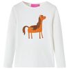 Kindershirt met lange mouwen 116 ecrukleurig