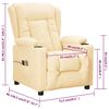 vidaXL Massagestoel elektrisch kunstleer crèmekleurig
