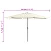 vidaXL Parasol met metalen paal 390 cm zandwit