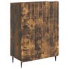 vidaXL Dressoir met lade Gerookt eiken 66 x 34,5 x 92 cm Bewerkt hout