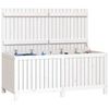 vidaXL Tuinbox 147x68x64 cm massief grenenhout wit