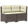 vidaXL Tweedelige Tuinbank met Kussens Rattan Look 2-zits PP