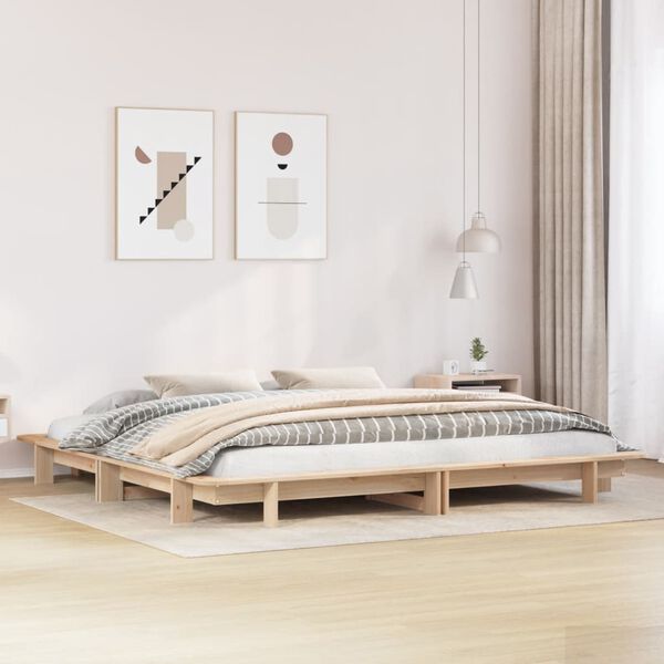 vidaXL Bedframe zonder matras massief grenenhout 160x200 cm