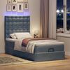 vidaXL Ottoman bed met matrassen en LED's 90x190cm fluweel donkergrijs