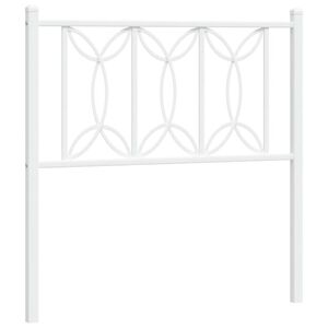 vidaXL Vervangend hoofdbord 75 cm metaal wit