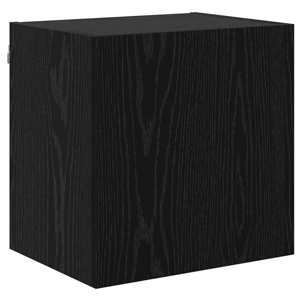 vidaXL TV Wandkast Zwart Eiken 40,5x30x40cm Bewerkt hout