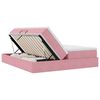 vidaXL Opbergbed met matras met matras Roze 180 x 200 cm Fluweel