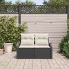 vidaXL Tuinbank Zwart 124 x 62 x 69cm poly rattan