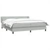 vidaXL Boxspringbed met matrassen 200x220 cm fluweel lichtgrijs
