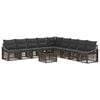 vidaXL Tuinbankenset 10 st Grijs poly rattan