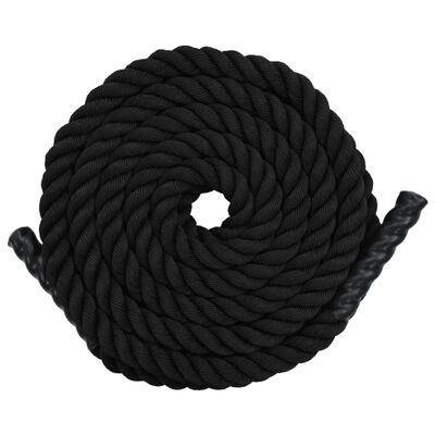 vidaXL Battle rope 12 m polyester zwart