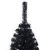 vidaXL Kunstkerstboom met standaard half 120 cm PVC zwart
