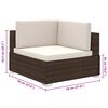 vidaXL 8-delige Loungeset met kussens poly rattan bruin