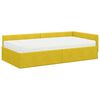 vidaXL Hoekbedframe met Matras Anders 2 pcs Geel Fluweel