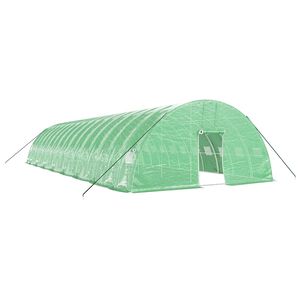 vidaXL Tuinkas met stalen frame 96 m&sup2; 16x6x2,85 m groen