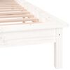 vidaXL Bedframe LED massief hout wit 200x200 cm