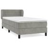 vidaXL Boxspring met matras fluweel donkergrijs 90x200 cm
