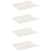 vidaXL Drijvende plank Wandgemonteerd 4 pcs Wit 30 x 18 x 2,5 cm Staal