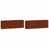 vidaXL Plantenbakken wandmontage 2 st 53x10x17 cm cortenstaal roestig