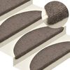 vidaXL Trapmatten Zelfklevend 20 stuks 65x21x4 cm Beige Halfrond Groot