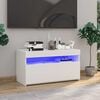 vidaXL Tv-meubel met LED-verlichting 75x35x40 cm hoogglans wit