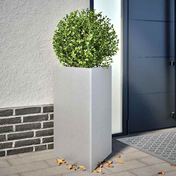 vidaXL Plantenbakken 2 st driehoek 50x43x75 cm gegalvaniseerd staal