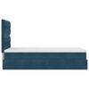vidaXL Ottoman bed met matrassen 90x190cm fluweel donkerblauw