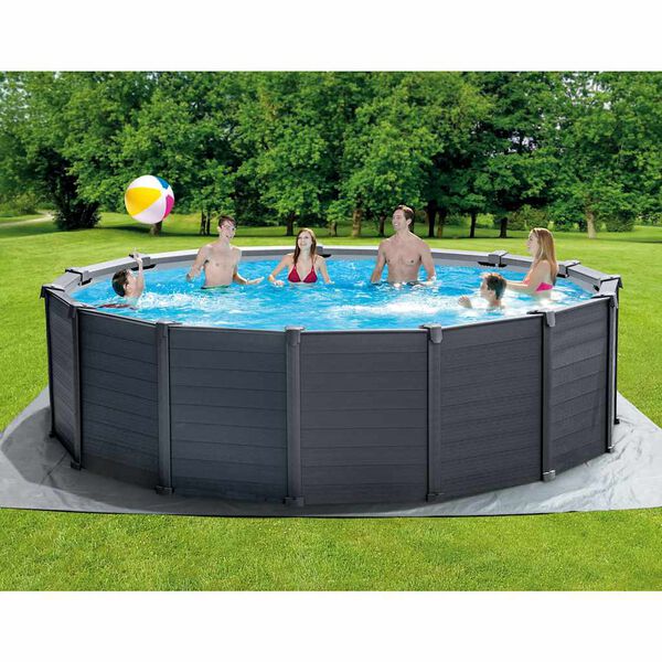 INTEX Zwembadset Graphite Gray Panel bovengronds 478x124 cm